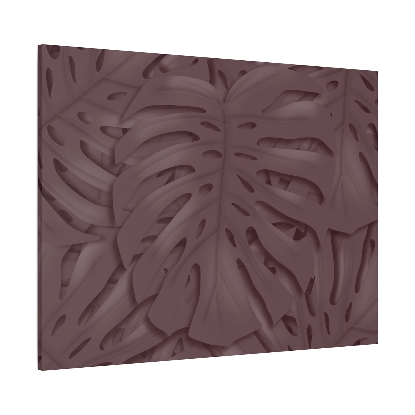 Merlot Monstera Canvas Print – Botanical Wall Art