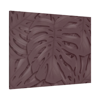 Merlot Monstera Canvas Print – Botanical Wall Art