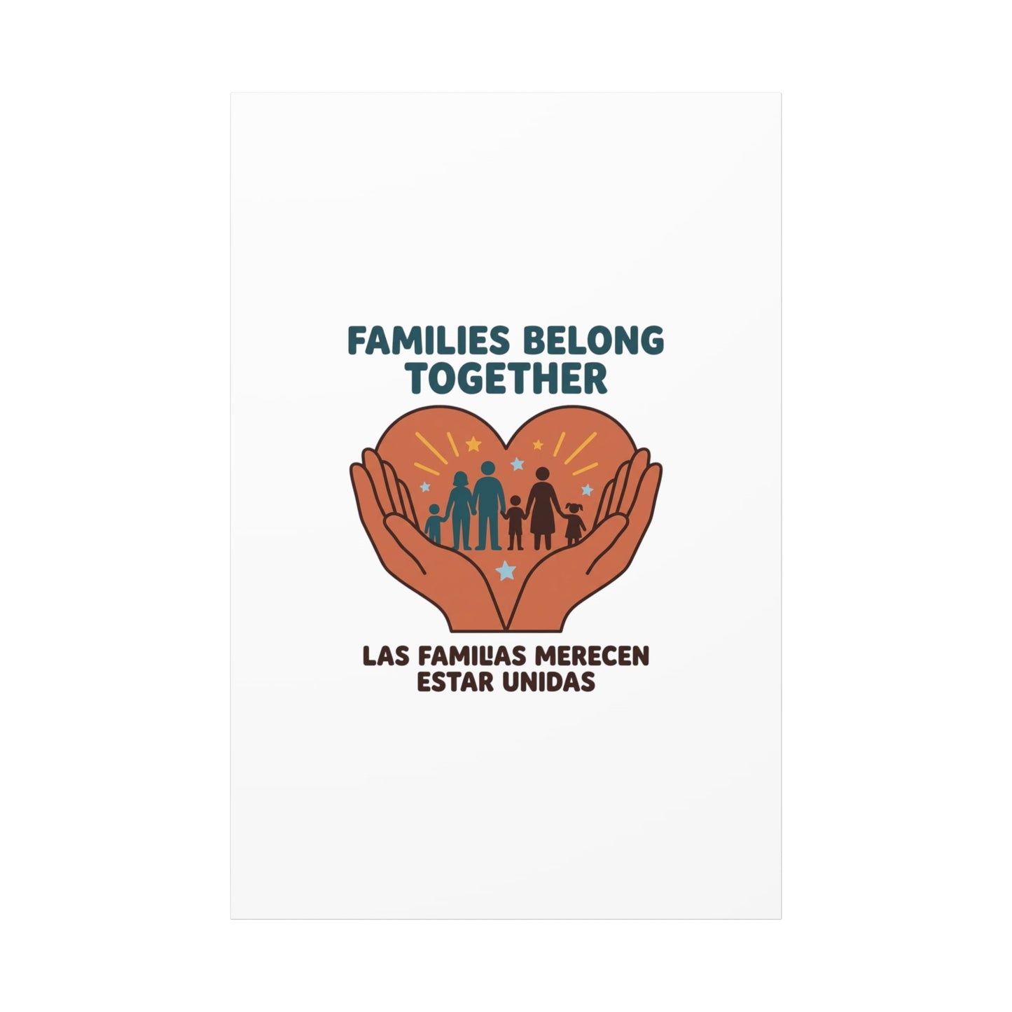 Families Belong Together Canvas | Family Unity, Bilingual Solidarity