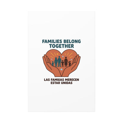 Families Belong Together Canvas | Family Unity, Bilingual Solidarity