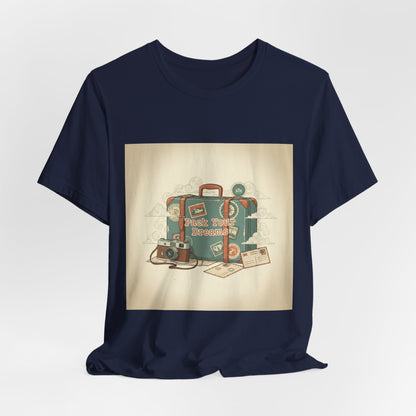 Retro Travel Postcard Tee | passport stamp, wanderlust design
