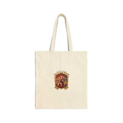 Vintage Circus Poster Tote | Campy Carnival Design, striped marquee aesthetic