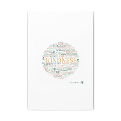 Kindness Word Cloud Canvas | Fresh Start Minimalist Wall Art