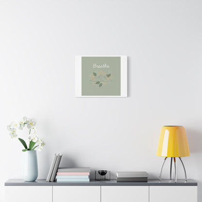 Breathe Mountain Line Canvas | Nature Symbols, Minimal Forest Wall Art