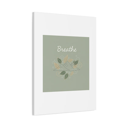 Breathe Mountain Line Canvas | Nature Symbols, Minimal Forest Wall Art