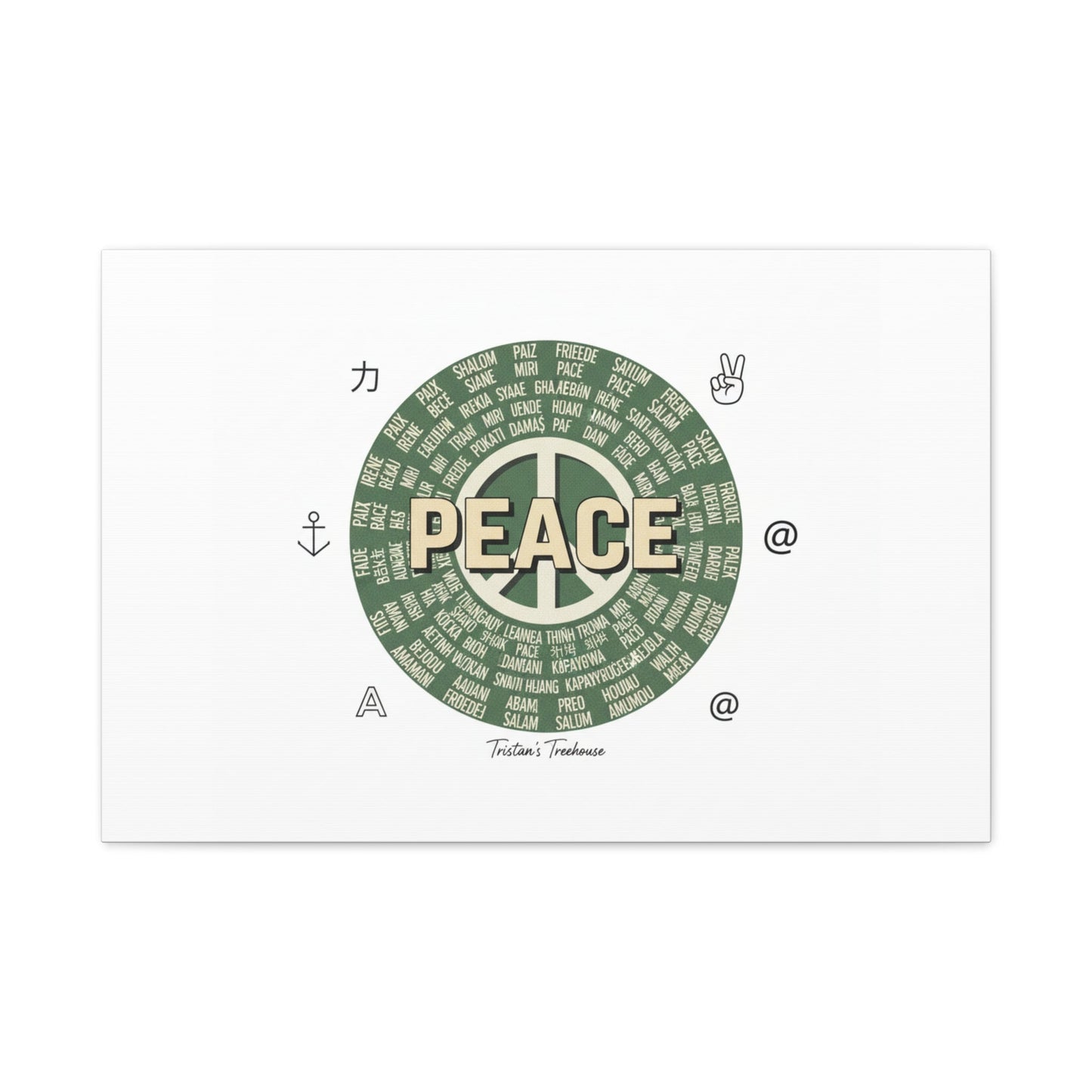 Peace doodle canvas | hand drawn sketch aesthetic, handwritten message