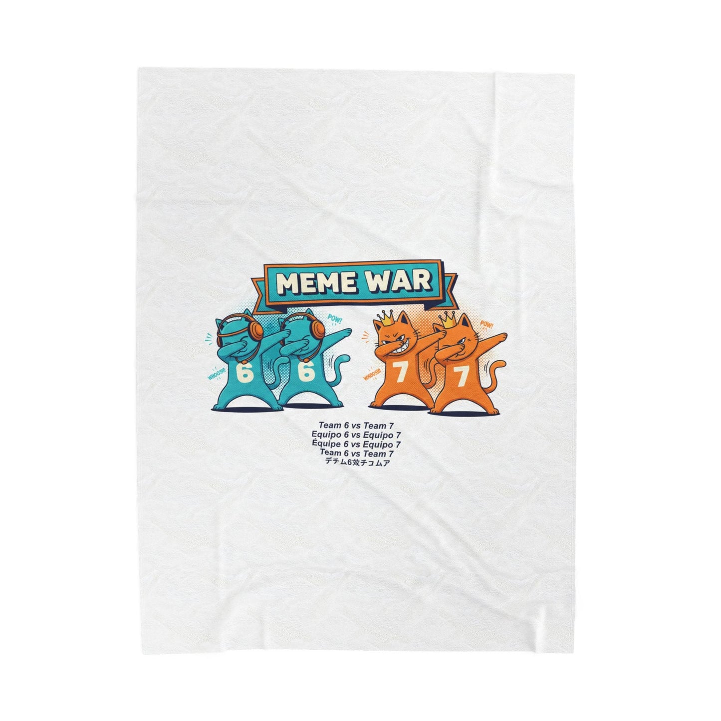 Meme War: Six vs. Seven Plush Blanket