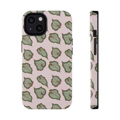 Begonia Pattern Phone Case – Dual Layer Protective Cover