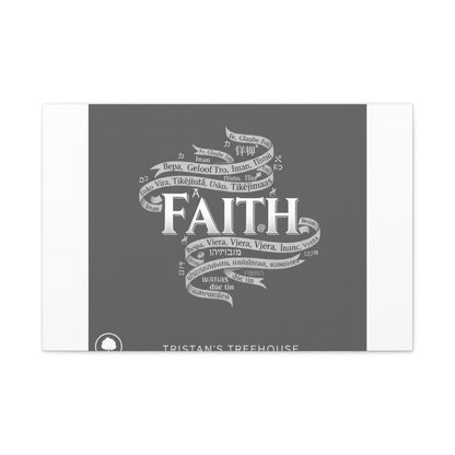 handwritten faith ribbon Canvas | sketch aesthetic, doodle design
