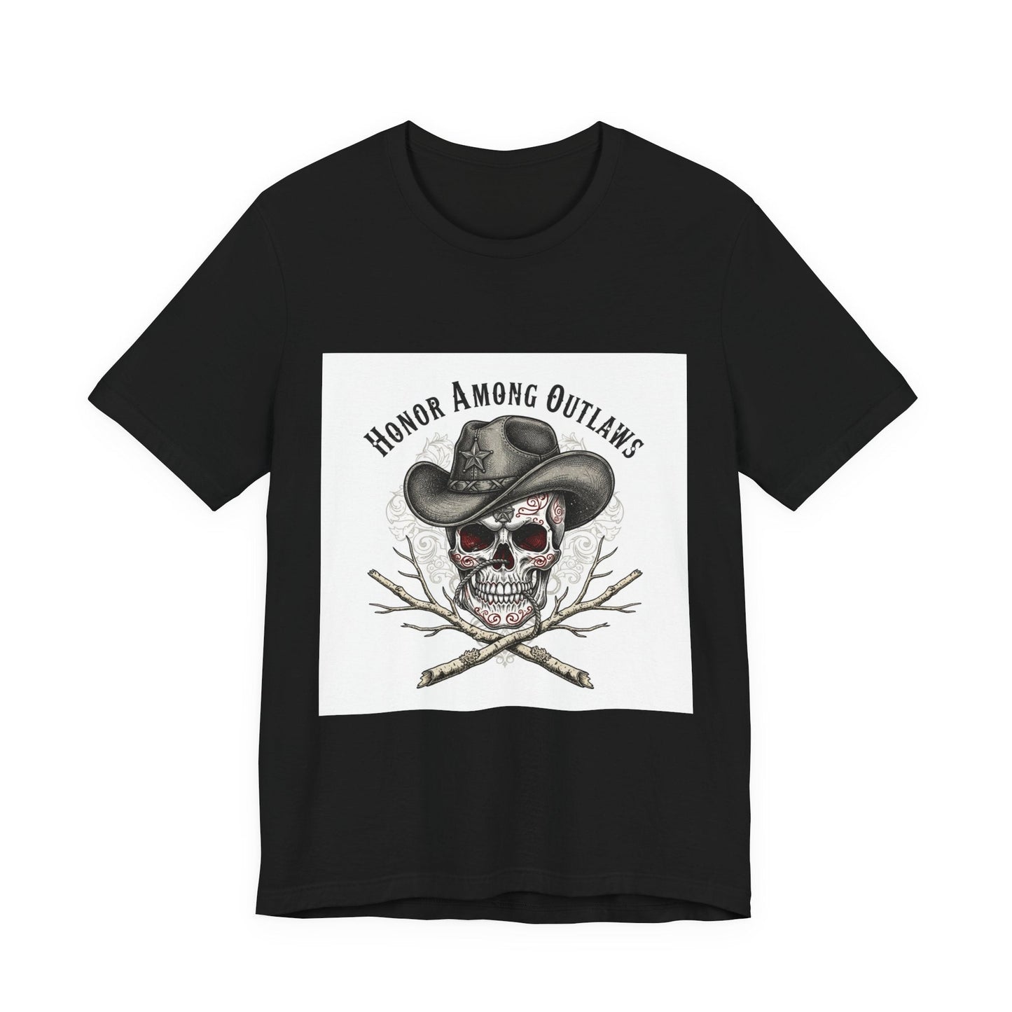 Western Skull Art Tee | cowboy horror shirt, gothic Americana