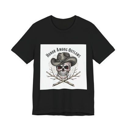 Western Skull Art Tee | cowboy horror shirt, gothic Americana