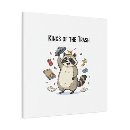 Kings of the Trash Canvas, Raccoon Doodle | Trash Panda, Goofy Critter Art