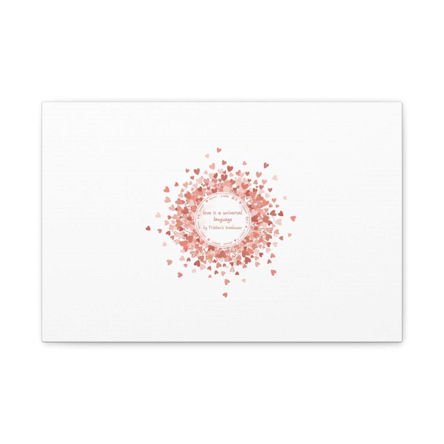 Tiny Heart Confetti Canvas | Matte Stretched Wall Art