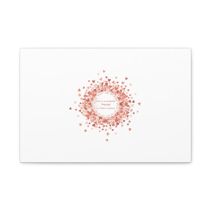 Tiny Heart Confetti Canvas | Matte Stretched Wall Art