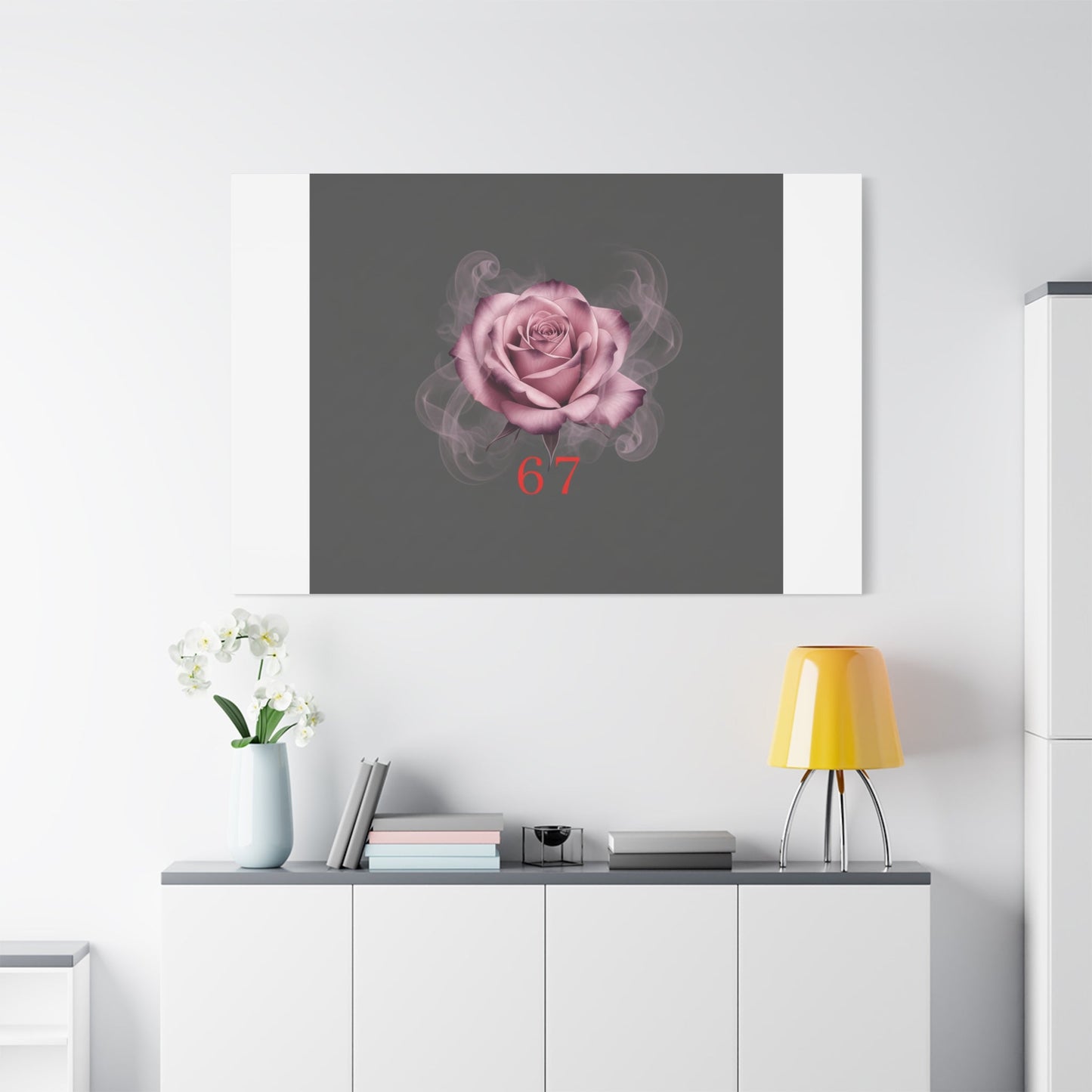 6 7 Valentine's Canvas | Viral Gothic Rose Wall Art | 6 7 Meaning Dark Romance
