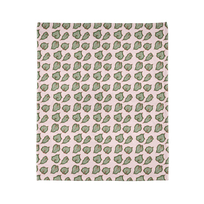 Begonia Pattern Cozy Fleece Throw Blanket