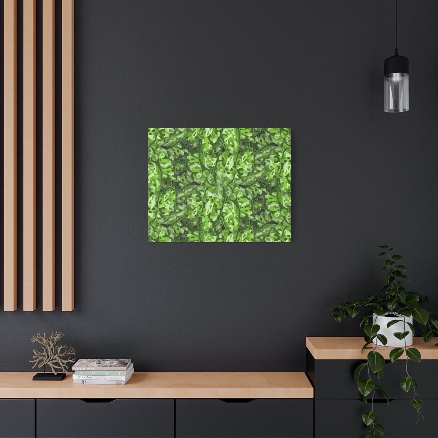 Aglaonema Pictum Canvas Print – Botanical Wall Art
