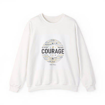 Courage wordcloud Sweatshirt | Fresh Start minimal renewal apparel