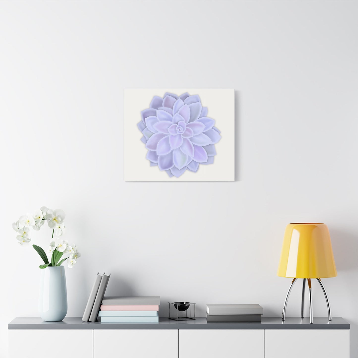 Graptopetalum Murasaki Succulent Canvas Print – Botanical Wall Art