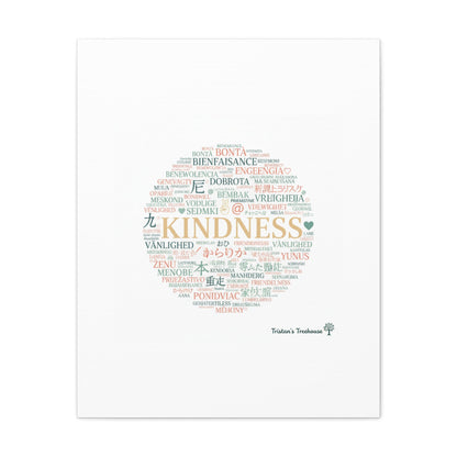 Kindness Word Cloud Canvas | Fresh Start Minimalist Wall Art