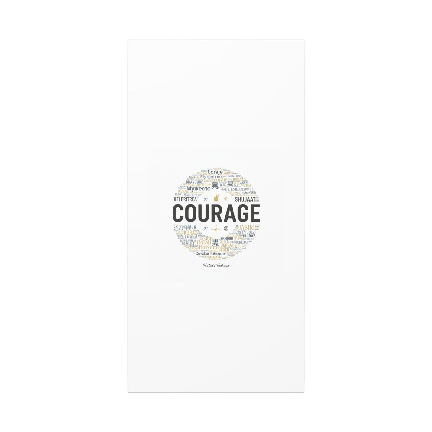 Courage Word Cloud Canvas | Fresh-Start Minimalism art print