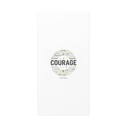 Courage Word Cloud Canvas | Fresh-Start Minimalism art print
