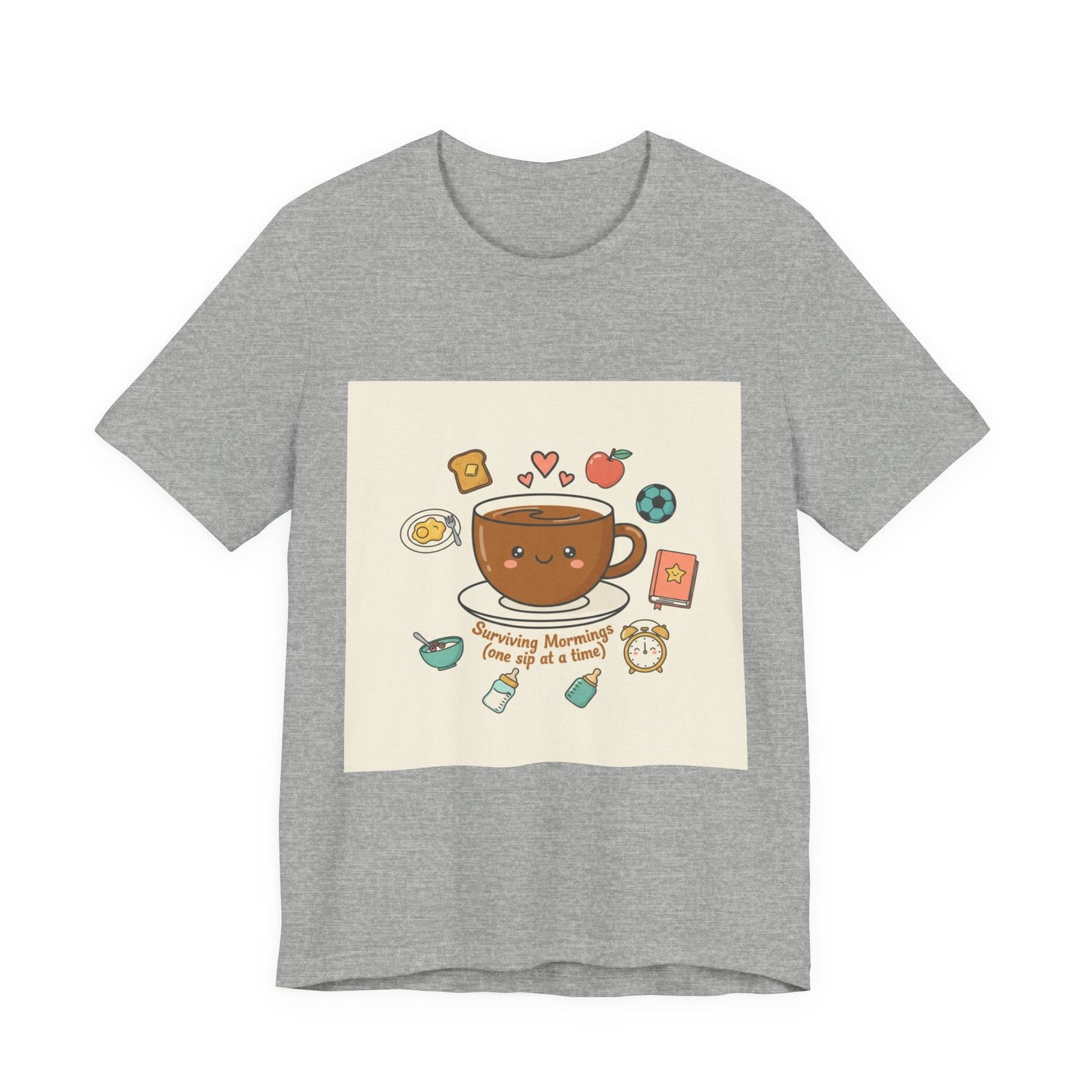 Morning Chaos Coffee & Kids Tee | mom life tee, tired parent shirt
