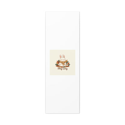 Cozy Bunny Illustration Canvas | Cute Critter Winter Forest Art