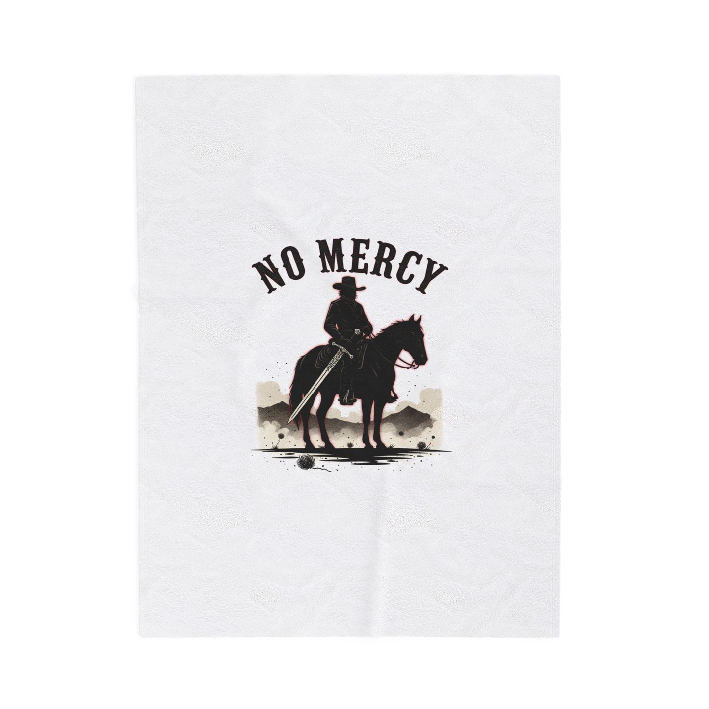 No Mercy Cowboy Rider Blanket | western skull art, gothic Americana