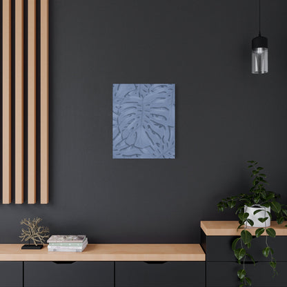 Blue Monstera Canvas Print – Botanical Wall Art
