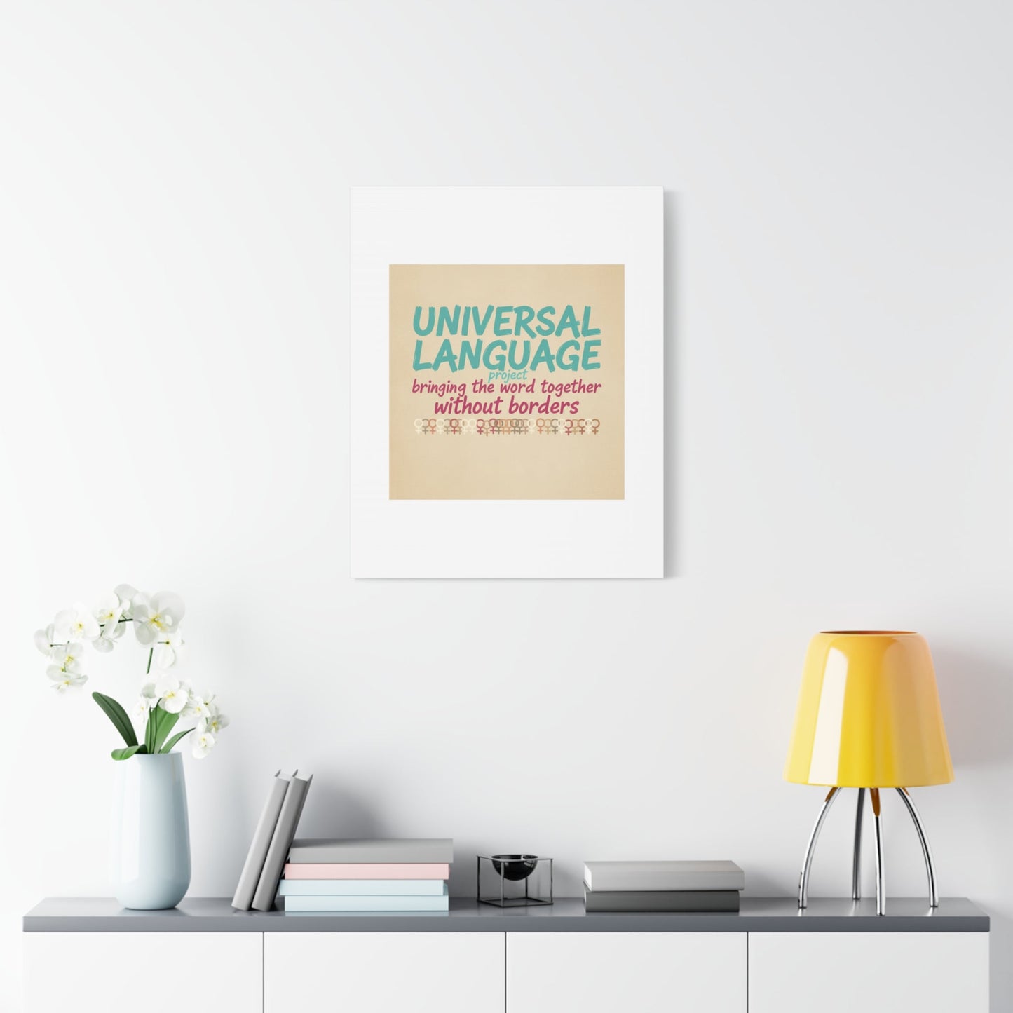 Universal Language Canvas | empowerment slogan, equality wall art