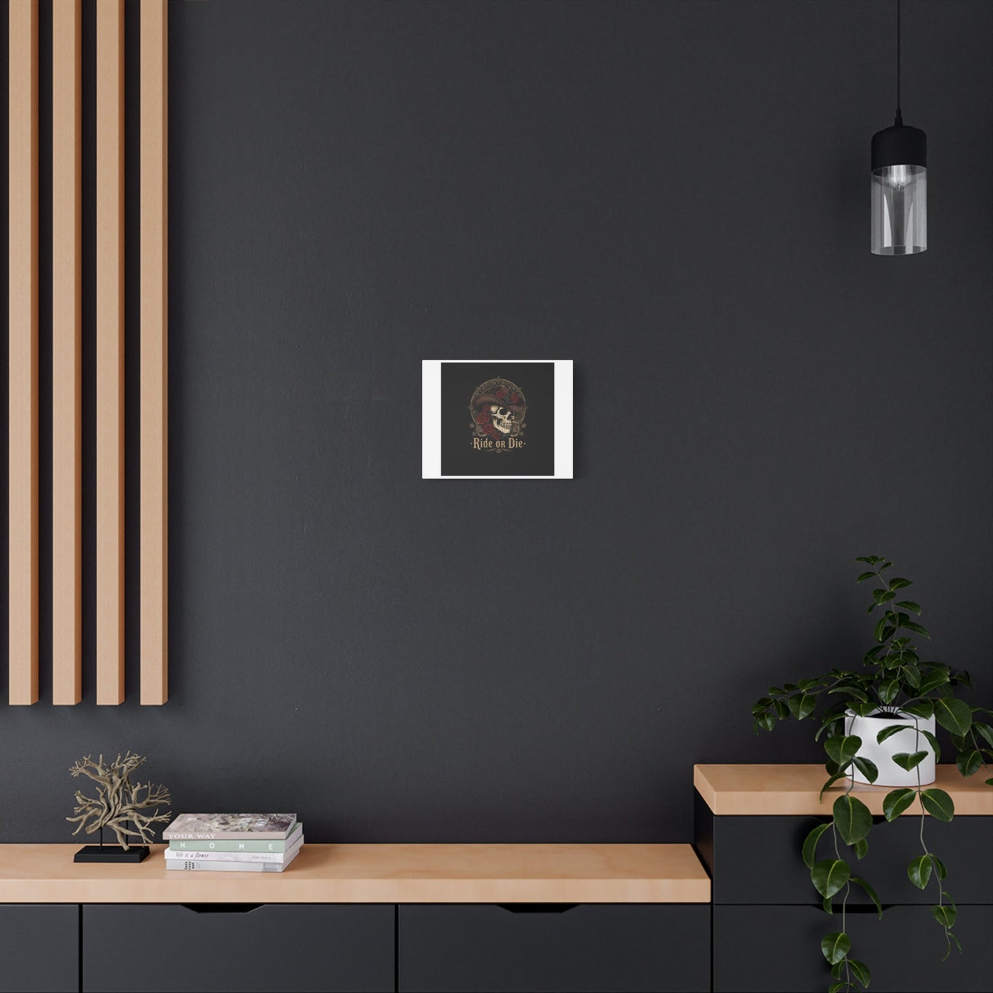 Ride or Die Skull Canvas | Western Skull Art, Gothic Americana
