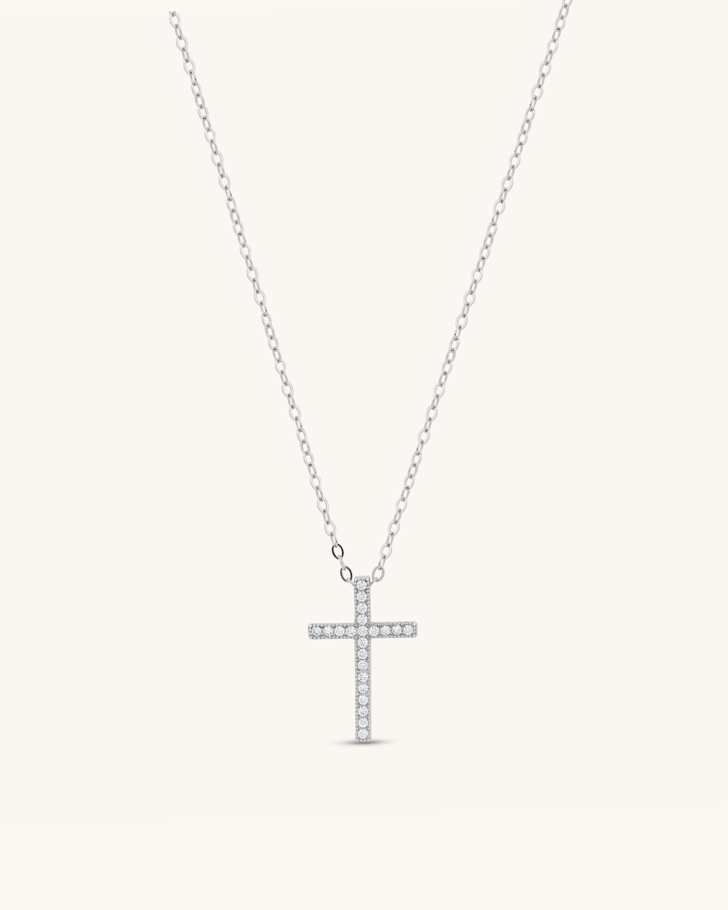 Pave Cross Necklace