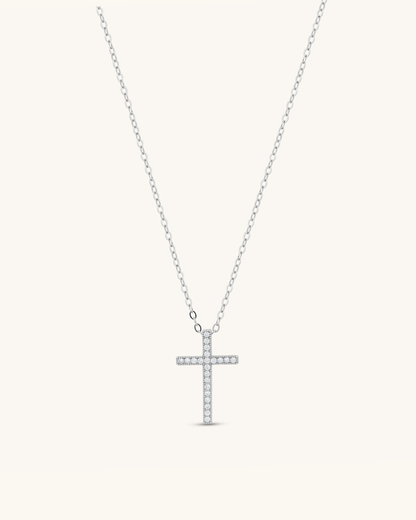 Pave Cross Necklace