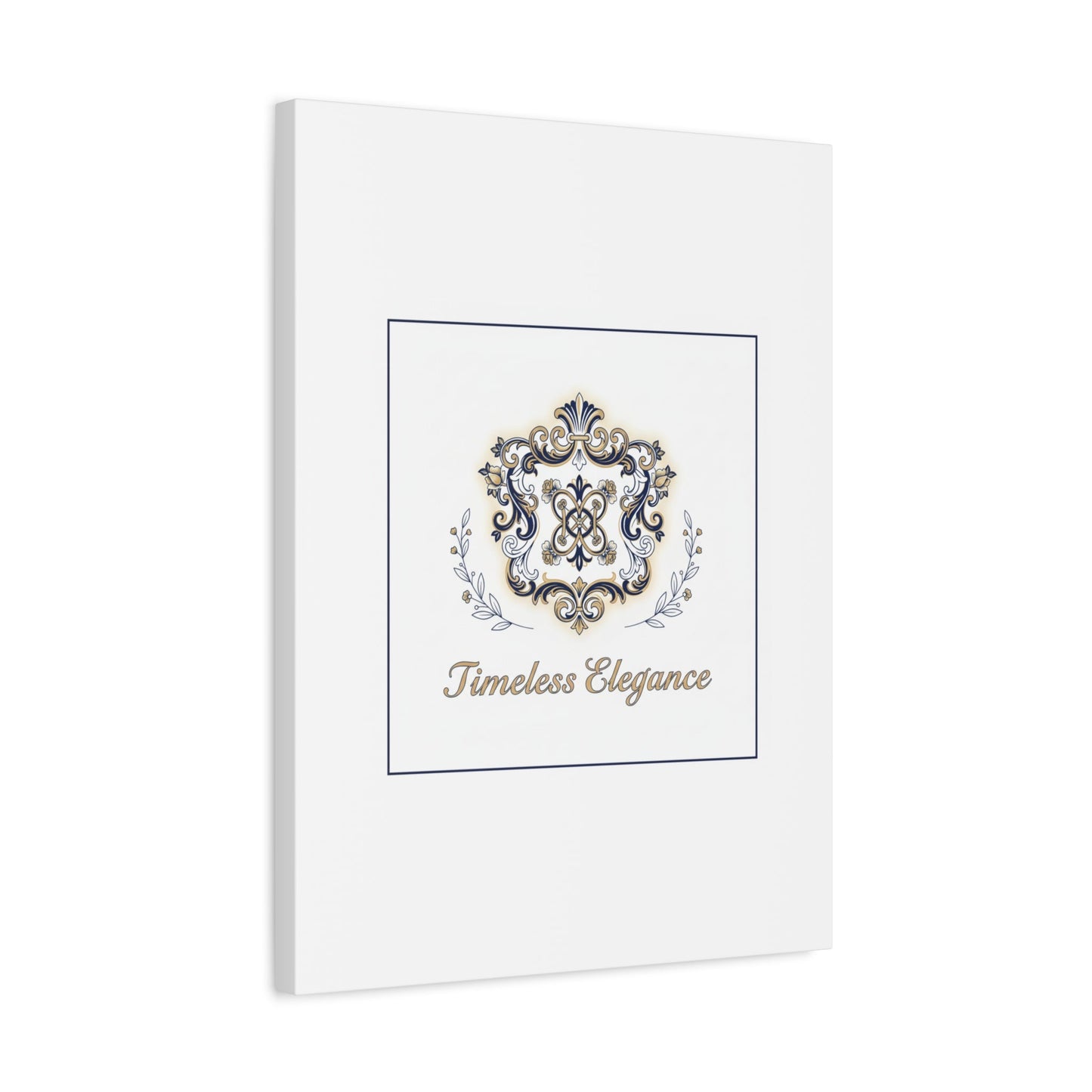 Ornate Brooch Emblem Canvas | Vintage Formalwear Accents, Baroque Print