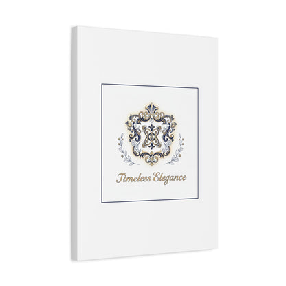 Ornate Brooch Emblem Canvas | Vintage Formalwear Accents, Baroque Print