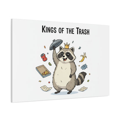 Kings of the Trash Canvas, Raccoon Doodle | Trash Panda, Goofy Critter Art