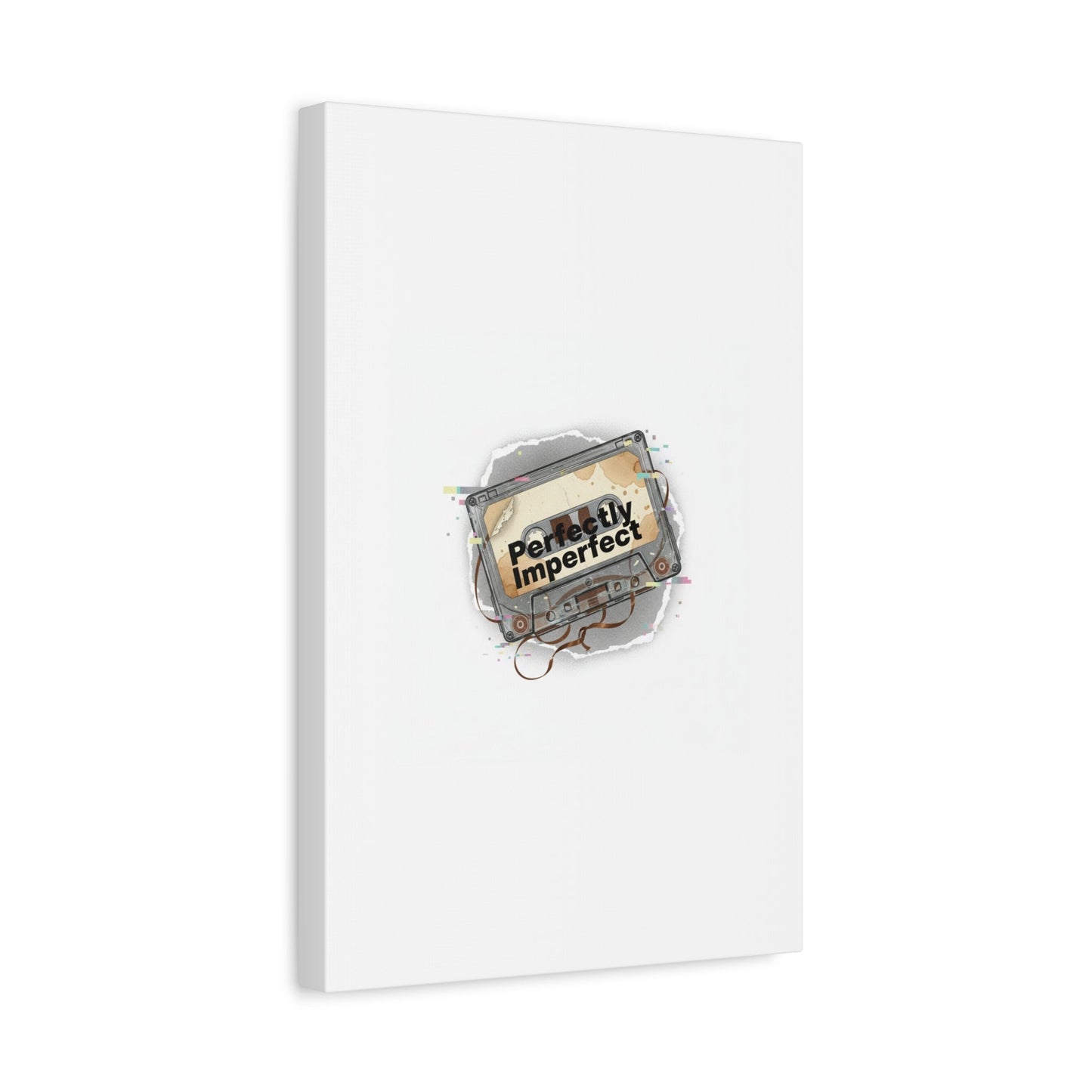 Perfectly Imperfect Cassette, Canvas Print | Analog Error, glitch art static
