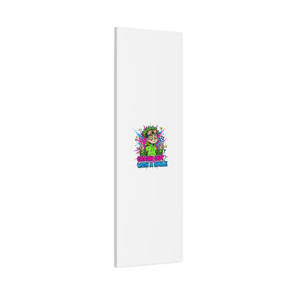 Crash Out With a Smile Canvas Print | Neon Skate Graffiti, Meme Meltdown Art