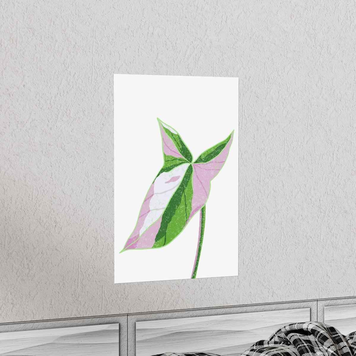 Syngonium Tricolor Botanical Print – Unframed Wall Art
