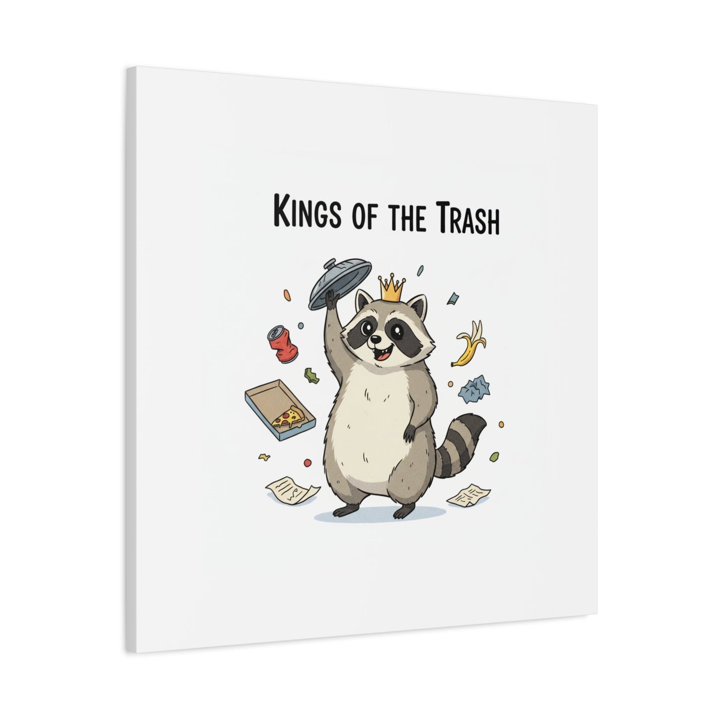 Kings of the Trash Canvas, Raccoon Doodle | Trash Panda, Goofy Critter Art