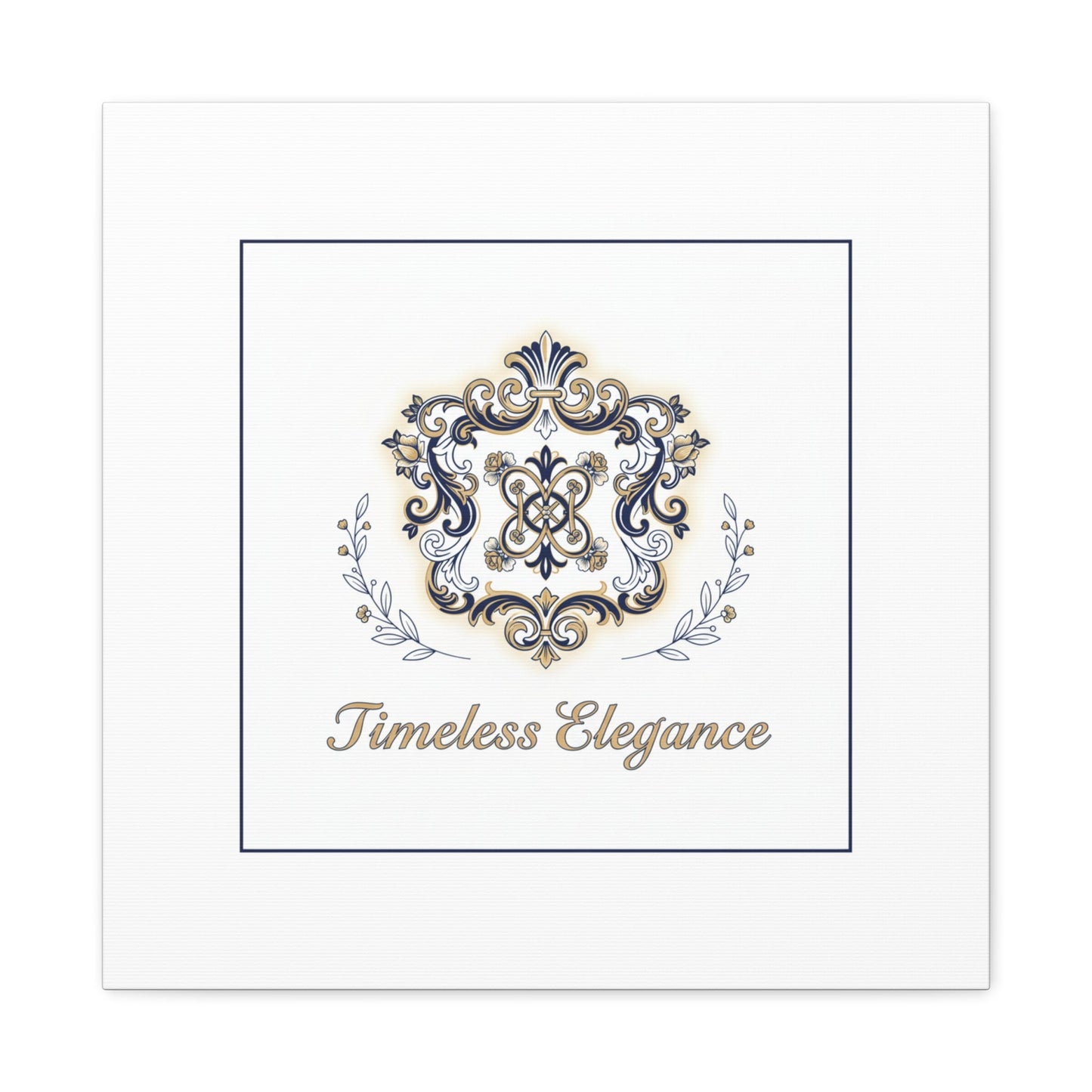 Ornate Brooch Emblem Canvas | Vintage Formalwear Accents, Baroque Print
