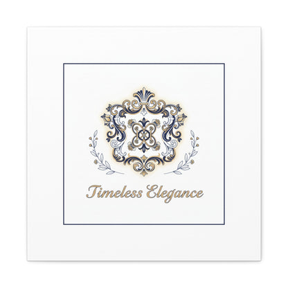 Ornate Brooch Emblem Canvas | Vintage Formalwear Accents, Baroque Print