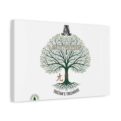 Handwritten Doodle Tree Canvas | Matte Stretched Wall Art