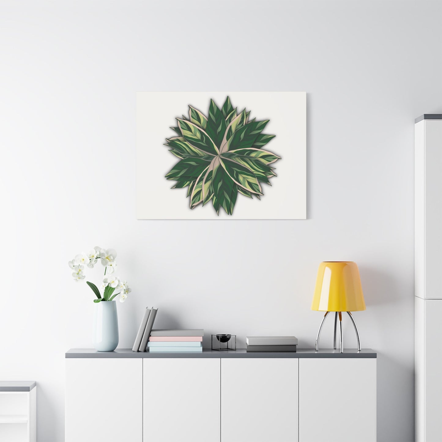 Stromanthe Triostar Canvas Print – Botanical Wall Art