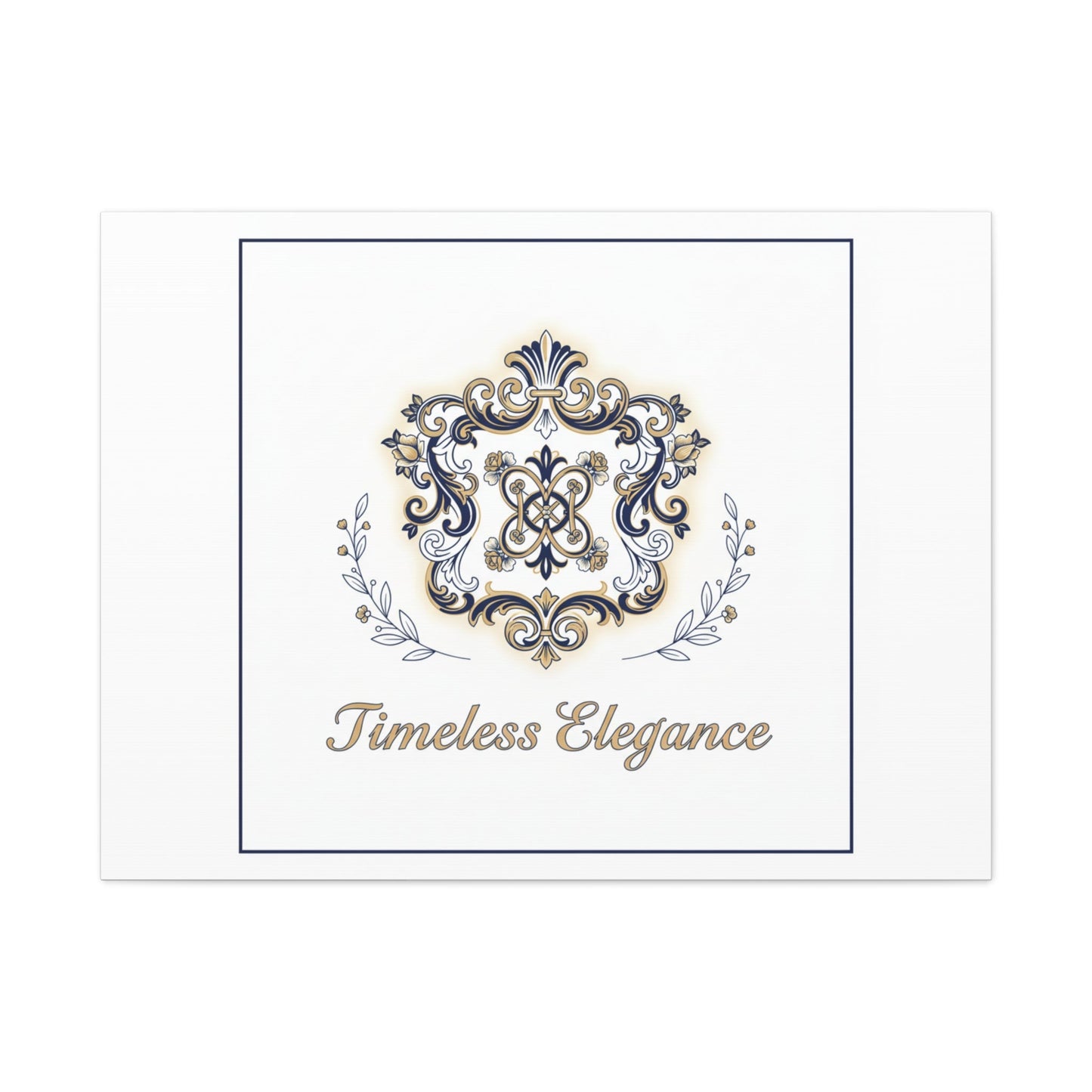 Ornate Brooch Emblem Canvas | Vintage Formalwear Accents, Baroque Print