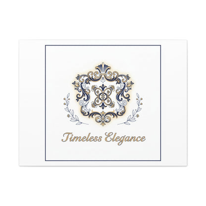 Ornate Brooch Emblem Canvas | Vintage Formalwear Accents, Baroque Print
