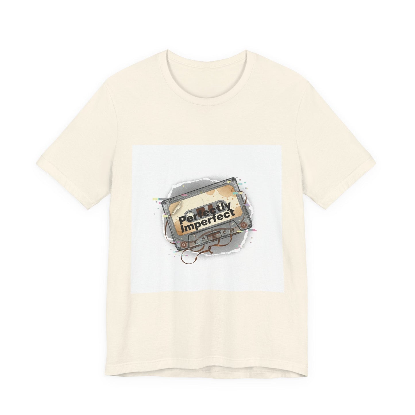 Glitch Cassette 'Perfectly Imperfect' Tee | glitch art shirt, retro tech nostalgic