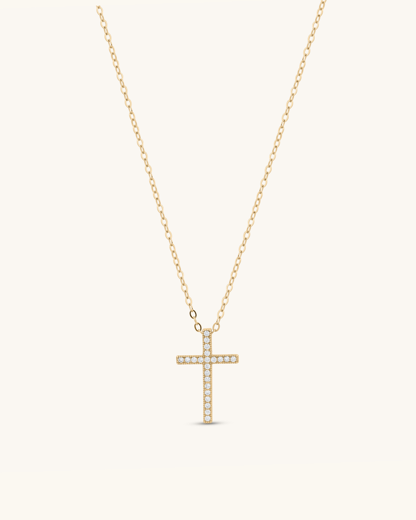 Pave Cross Necklace