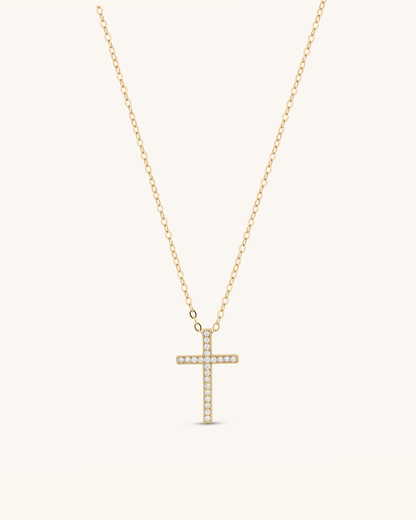 Pave Cross Necklace